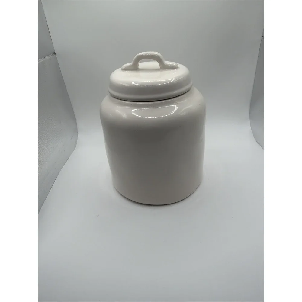 Rae Dunn COOKIES Canister Large White Ceramic‎ Farmhouse Cookie Jar